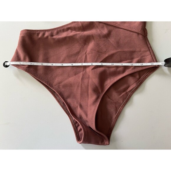 Cupshe One Piece Swimsuit‎ Womens  Sz S Open Side One Shoulder Strap Mauve Pink - Picture 7 of 14